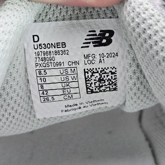 NEW New Balance 530 Womens Size 10 D Running Shoes U530NEB White Purple - Picture 9 of 11